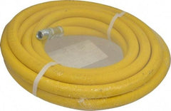 Continental ContiTech - 1/2" ID x 0.89" OD 25' Long Oil Resistant Air Hose - MNPT x MNPT Ends, 500 Working psi, -20 to 190°F, 1/2" Fitting, Yellow - Caliber Tooling