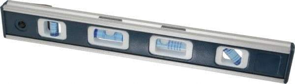 Empire Level - Magnetic 12" Long 4 Vial Torpedo Level - Aluminum, Silver, 1 45°, 1 Level, 1 Plumb & 1 Vari-Pitch Vials - Caliber Tooling