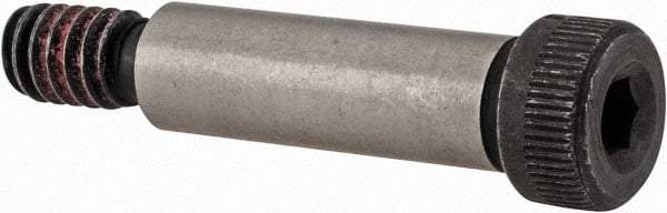 Value Collection - 5/16" Shoulder Diam x 1" Shoulder Length, 1/4-20 UNC, Hex Socket Shoulder Screw - 4140 Alloy Steel with Nylon Locking Patch, 7/32" Head Height x 7/16" Head Diam - Caliber Tooling