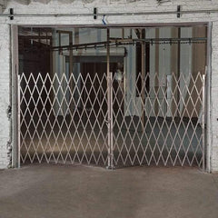 Illinois Engineered Products - 102" High Bi-Parting Folding Gates - Galvanized Steel, Silver - Caliber Tooling