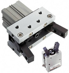 SMC PNEUMATICS - M5x0.8 Double Action Air Gripper - Internal & External Parallel Gripper, 15 to 102 psi - Caliber Tooling