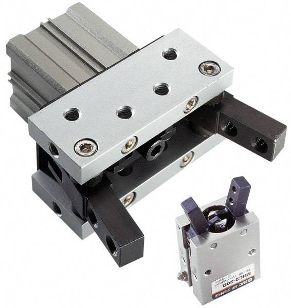 SMC PNEUMATICS - M5x0.8 Single Action Air Gripper - External Angular Gripper, 36 to 87 psi - Caliber Tooling