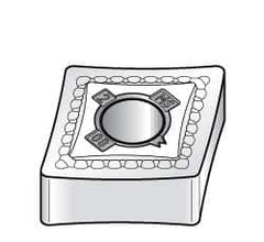 Kennametal - CNMG433 MS Grade K313 Carbide Turning Insert - Uncoated, 80° Diamond, 1/2" Inscr Circle, 3/16" Thick, 3/64" Corner Radius - Caliber Tooling