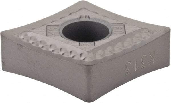 Kennametal - CNMG432 MS Grade K313 Carbide Turning Insert - Uncoated, 80° Diamond, 1/2" Inscr Circle, 3/16" Thick, 1/32" Corner Radius - Caliber Tooling