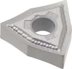 Kennametal - WNMG431 MS Grade K313 Carbide Turning Insert - Uncoated, 80° Trigon, 1/2" Inscr Circle, 3/16" Thick, 1/64" Corner Radius - Caliber Tooling