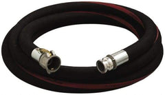 Alliance Hose & Rubber - 1-1/2" ID x 2.03" OD x 50' OAL, Cam & Groove Petroleum Transfer Hose - 150 Max Working psi, -35 to 200°F, 4" Bend Radius, 1-1/2" Fitting, Black - Caliber Tooling