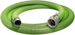 Alliance Hose & Rubber - -40 to 180°F, 4" Inside x 4.67" Outside Diam, Thermoplastic Rubber with Polyethylene Helix Liquid Suction & Discharge Hose - Green & Black, 20' Long, 29 Vacuum Rating, 40 psi Working & 150 psi Brust Pressure - Caliber Tooling