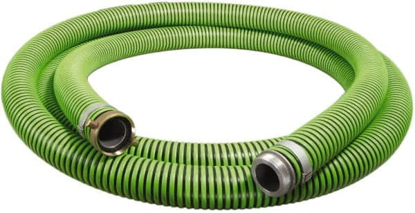 Alliance Hose & Rubber - -40 to 180°F, 6" Inside x 6-3/4" Outside Diam, Thermoplastic Rubber with Polyethylene Helix Liquid Suction & Discharge Hose - Green & Black, 20' Long, 29 Vacuum Rating, 25 psi Working & 150 psi Brust Pressure - Caliber Tooling