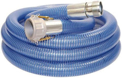 Alliance Hose & Rubber - -40 to 150°F, 1-1/2" Inside x 1.77" Outside Diam, PVC Liquid Suction & Discharge Hose - Transparent Blue, 20' Long, 29 Vacuum Rating, 89 psi Working Pressure - Caliber Tooling