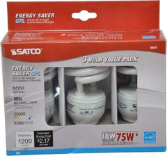 Value Collection - 18 Watt Fluorescent Residential/Office Medium Screw Lamp - 5,000°K Color Temp, 1,200 Lumens, T2, 10,000 hr Avg Life - Caliber Tooling