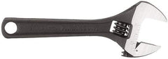 Paramount - 1/2" Jaw Capacity, 4" Standard Adjustable Wrench - Chrome Vanadium Steel, Black Finish - Caliber Tooling