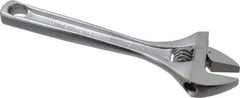 Paramount - 15/16" Jaw Capacity, 6" Standard Adjustable Wrench - Chrome Vanadium Steel, Chrome Finish - Caliber Tooling