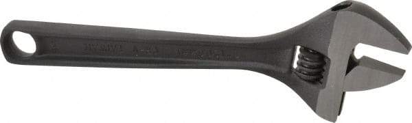 Paramount - 1-1/8" Jaw Capacity, 8" Standard Adjustable Wrench - Chrome Vanadium Steel, Black Finish - Caliber Tooling