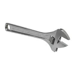 Paramount - 1-5/16" Jaw Capacity, 10" Standard Adjustable Wrench - Chrome Vanadium Steel, Chrome Finish - Caliber Tooling