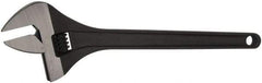 Paramount - 2-1/16" Jaw Capacity, 18" Standard Adjustable Wrench - Chrome Vanadium Steel, Black Finish - Caliber Tooling