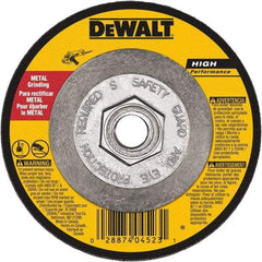 DeWALT - 24 Grit, 5" Wheel Diam, 3/32" Wheel Thickness, Type 27 Depressed Center Wheel - Aluminum Oxide, Diamond Matrix Bond, 12,200 Max RPM, Compatible with Angle Grinder - Caliber Tooling