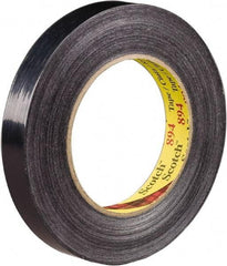 3M - 18mm x 55m Black Rubber Adhesive Strapping Tape - Polypropylene Film Backing, 6 mil Thick, 300 Lb Tensile Strength, Series 894 - Caliber Tooling