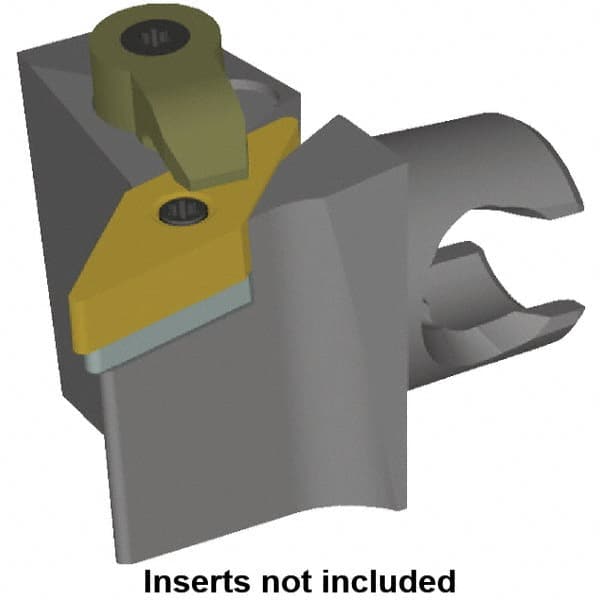 Kennametal - Left Hand Cut, Size KM20, VN.. Insert Compatiblity, Modular Turning & Profiling Cutting Unit Head - 12.5mm Ctr to Cutting Edge, 30mm Head Length, Series KM Mini - Caliber Tooling