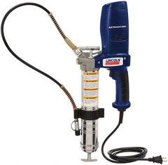 Lincoln - 7,000 Max psi, Flexible Electric Grease Gun - 14-1 & 2 oz (Cartridge) & 16 oz (Bulk) Capacity, 1/8 Thread Outlet, Bulk & Cartridge Fill, Includes 6" Power Card, Compact Carrying Case, Coupler & Valves - Caliber Tooling