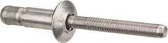 RivetKing - Size 86 Dome Head Aluminum Structural with Locking Stem Blind Rivet - Aluminum Mandrel, 0.08" to 3/8" Grip, 0.53" Head Diam, 0.257" to 0.261" Hole Diam, 0.556" Length Under Head, 1/4" Body Diam - Caliber Tooling