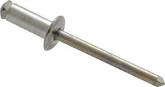 RivetKing - Dome Head Aluminum Peel Blind Rivet - Steel Mandrel, 0.188" to 0.275" Grip, 3/8" Head Diam, 0.196" Max Hole Diam, 0.511" Length Under Head, 3/16" Body Diam - Caliber Tooling