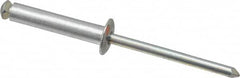 RivetKing - Dome Head Aluminum Peel Blind Rivet - Steel Mandrel, 0.157" to 0.69" Grip, 0.315" Head Diam, 0.165" Max Hole Diam, 0.787 to 0.826" Length Under Head, 5/32" Body Diam - Caliber Tooling