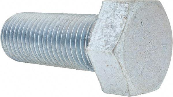 Value Collection - 1-1/2 - 6 UNC, 4" Length Under Head Hex Head Cap Screw - Partially Threaded, Grade 5 Steel, Zinc-Plated Finish, 2-1/4" Hex - Caliber Tooling