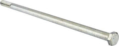 Value Collection - 1/2-13 UNC, 12" Length Under Head Hex Head Cap Screw - Partially Threaded, Grade 5 Steel, Zinc-Plated Finish, 3/4" Hex - Caliber Tooling