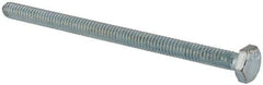 Made in USA - 1/4-20 UNC, 4" Length Under Head Hex Head Cap Screw - Fully Threaded, Grade 5 Steel, Zinc-Plated Finish, 7/16" Hex - Caliber Tooling