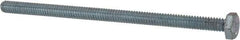 Made in North America - 1/4-20 UNC, 4-1/2" Length Under Head Hex Head Cap Screw - Fully Threaded, Grade 5 Steel, Zinc-Plated Finish, 7/16" Hex - Caliber Tooling