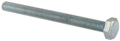 Made in USA - 1/4-28 UNF, 3" Length Under Head Hex Head Cap Screw - Fully Threaded, Grade 5 Steel, Zinc-Plated Finish, 7/16" Hex - Caliber Tooling