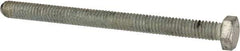 Made in USA - 5/16-18 UNC, 4" Length Under Head Hex Head Cap Screw - Fully Threaded, Grade 5 Steel, Zinc-Plated Finish, 1/2" Hex - Caliber Tooling