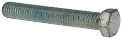 Made in USA - 7/16-14 UNC, 3" Length Under Head Hex Head Cap Screw - Fully Threaded, Grade 5 Steel, Zinc-Plated Finish, 5/8" Hex - Caliber Tooling