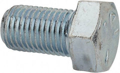 Made in USA - 7/16-20 UNF, 3/4" Length Under Head Hex Head Cap Screw - Fully Threaded, Grade 5 Steel, Zinc-Plated Finish, 5/8" Hex - Caliber Tooling