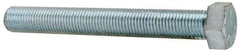 Made in USA - 7/16-20 UNF, 3-1/2" Length Under Head Hex Head Cap Screw - Fully Threaded, Grade 5 Steel, Zinc-Plated Finish, 5/8" Hex - Caliber Tooling