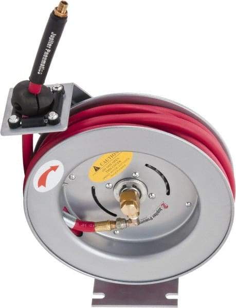 PRO-SOURCE - 35' Spring Retractable Hose Reel - 300 psi, Hose Included - Caliber Tooling