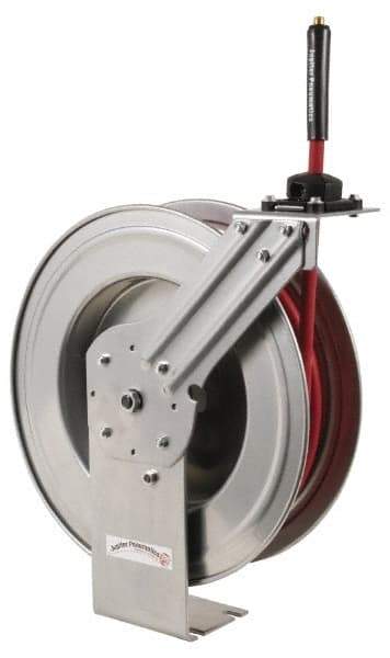 PRO-SOURCE - 50' Spring Retractable Hose Reel - 300 psi, Hose Included - Caliber Tooling