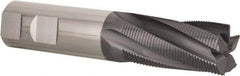 Niagara Cutter - 1" Diam, Fine Pitch, 2" LOC, 5 Flute Solid Carbide Corner Chamfer Roughing End Mill - AlTiN Finish, 5" OAL, 1" Shank Diam, Single End, Centercutting, 20° Helix - Caliber Tooling