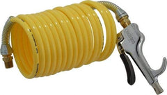 Coilhose Pneumatics - 1/4" ID Thumb Lever Air Gun - 12' Long Nylon Hose - Caliber Tooling