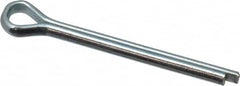 Value Collection - 1/8" Diam x 1-1/4" Long Extended Prong Cotter Pin - Grade 2, Zinc-Plated, Steel - Caliber Tooling