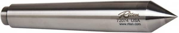 Riten - 7/8" Head Diam, Carbide-Tipped Steel Standard Point Half Dead Center - Jarno 7 Taper, 7/8" Point Diam, 1-3/16" Point Length, 5-1/4" OAL - Caliber Tooling