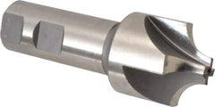 Hertel - 1/2" Radius, 1-1/2" Mill Diam, 4 Flute High Speed Steel Corner Rounding End Mill - Single End, Uncoated, 4-1/8" OAL, 1" Shank Diam - Caliber Tooling