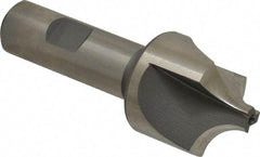 Hertel - 1/2" Radius, 1-3/8" Mill Diam, 3 Flute High Speed Steel Corner Rounding End Mill - Single End, Uncoated, 3-3/4" OAL, 3/4" Shank Diam - Caliber Tooling