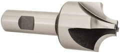 Hertel - 1/2" Radius, 1-1/2" Mill Diam, 4 Flute High Speed Steel Corner Rounding End Mill - Single End, Uncoated, 3-7/8" OAL, 3/4" Shank Diam - Caliber Tooling