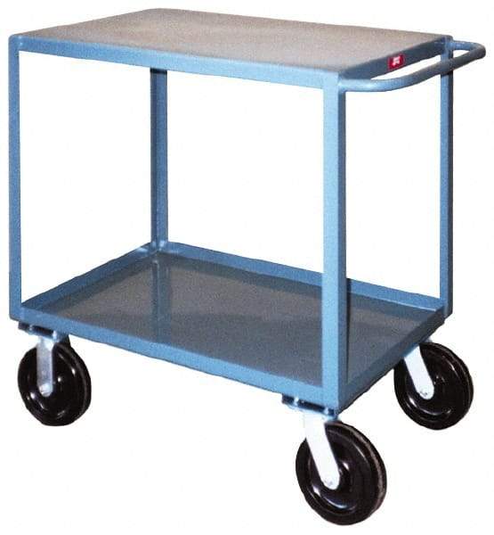 Jamco - 4,800 Lb Capacity, 30" Wide x 36" Long x 38" High Standard Utility Cart - 2 Shelf, Steel, Phenolic Casters - Caliber Tooling