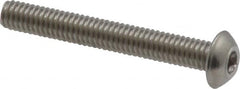 Value Collection - M4x0.70 Metric Coarse Hex Socket Drive, Button Screw - Grade 18-8 & Austenitic A2 Stainless Steel, Uncoated, Partially Threaded, 30mm Length Under Head - Caliber Tooling