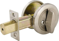 Master Lock - Up to 2" Door Thickness, Brushed Chrome Finish, One Sided Deadbolt - Keyless Cylinder - Caliber Tooling