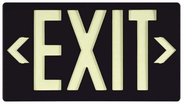 NMC - Exit, Plastic Exit Sign - 15-7/8" Wide x 8-5/8" High, Glow-in-the-Dark - Caliber Tooling