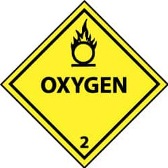 NMC - Oxygen DOT Shipping Label - 4" High x 4" Wide - Caliber Tooling