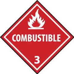 NMC - Combustible DOT Shipping Label - 4" High x 4" Wide - Caliber Tooling